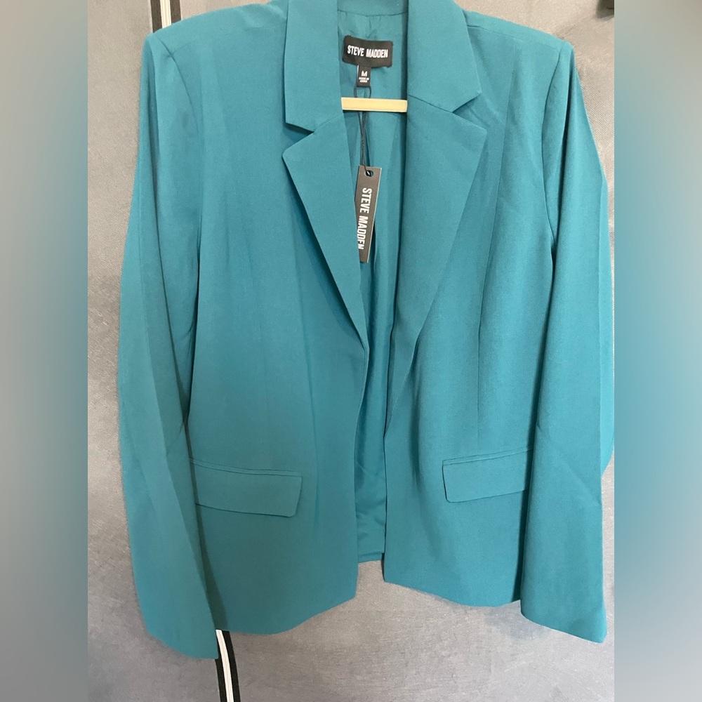 Steve Madden Blue Blazer Modern Professional Style